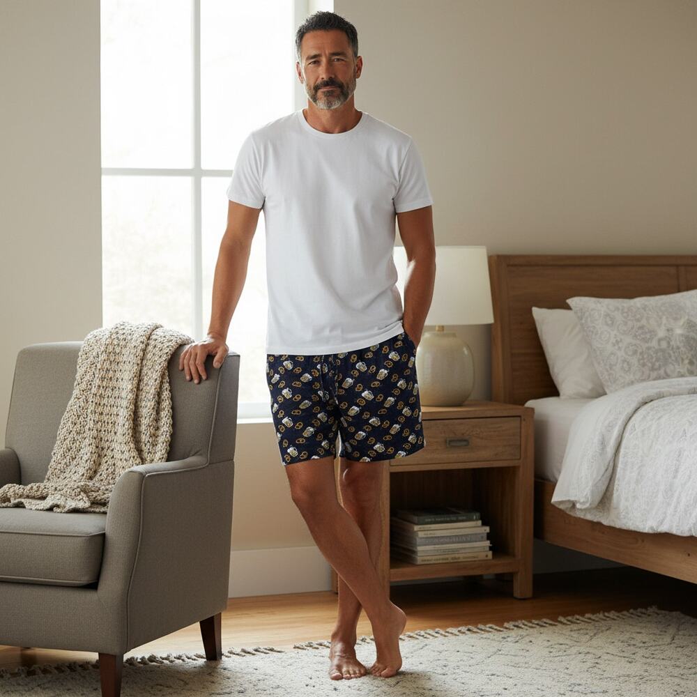 Croft & Barrow Pajama Shorts Beer Pretzels Lounge Sleepwear Size L